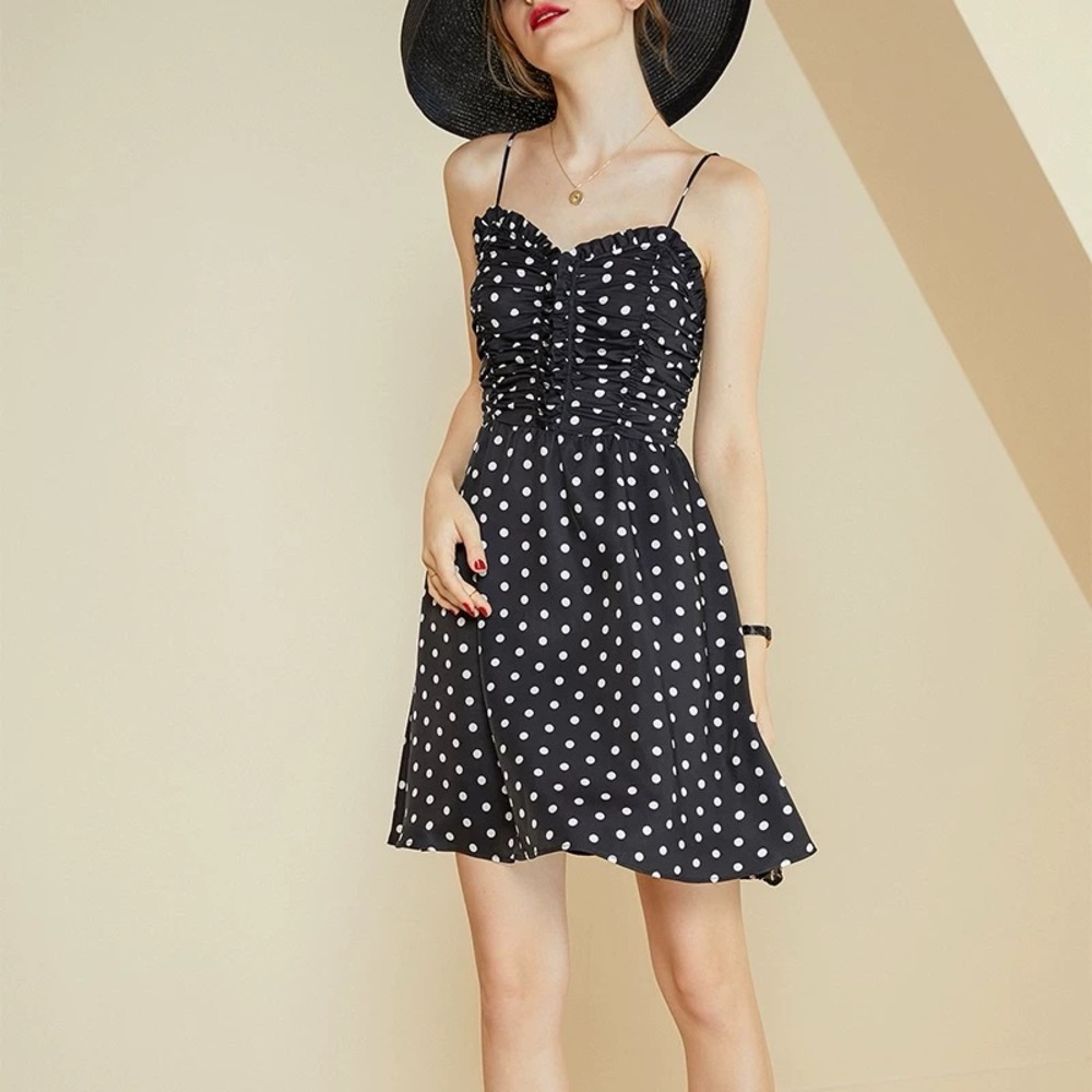 Polka Dot Black Dress